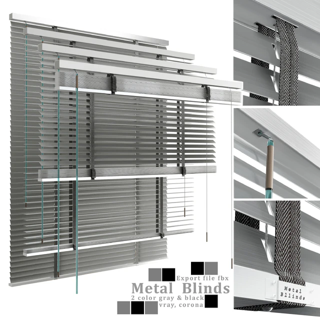 Metal blinds black & gray — Descargar