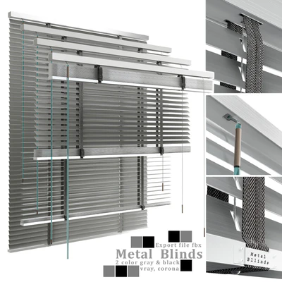 Metal blinds black & gray — Ver 1