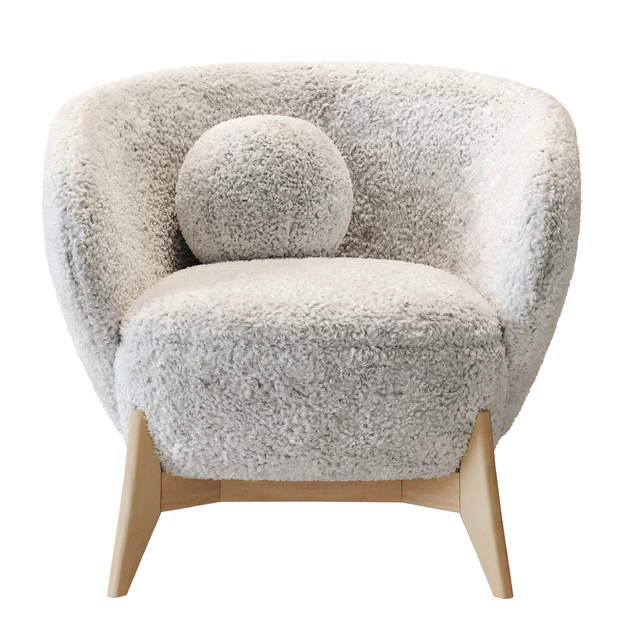 Armchair Tilar Cozy White — Descargar