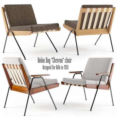 ROBIN DAY CHEVRON CHAIR HILLE 1959 — Вид 2
