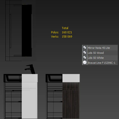 Furniture set Leeds 50 white and mystery eucalyptus — Ver 5