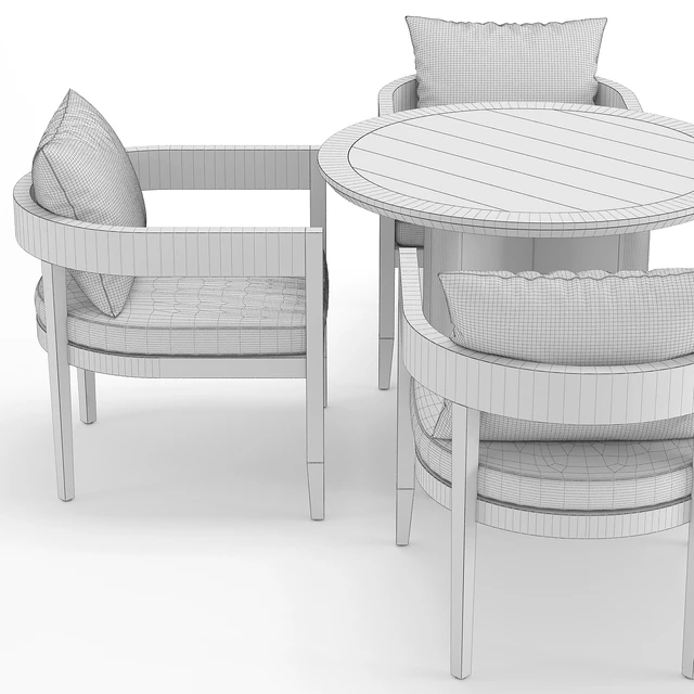 RH Outdoor Baimain round table-chair — Descargar