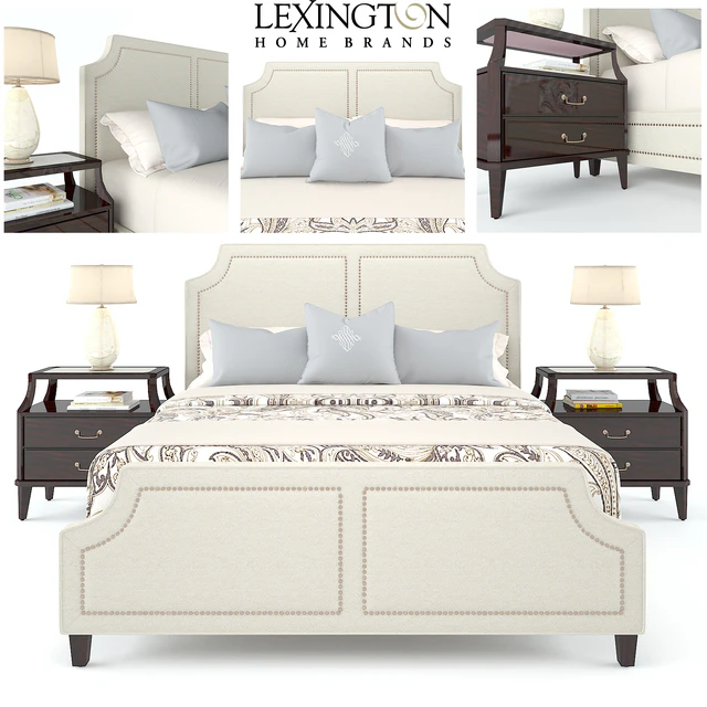 KENSINGTON PLACE CHADWICK UPHOLSTERED BED (LEXINGTON HOME BRANDS) — Descargar