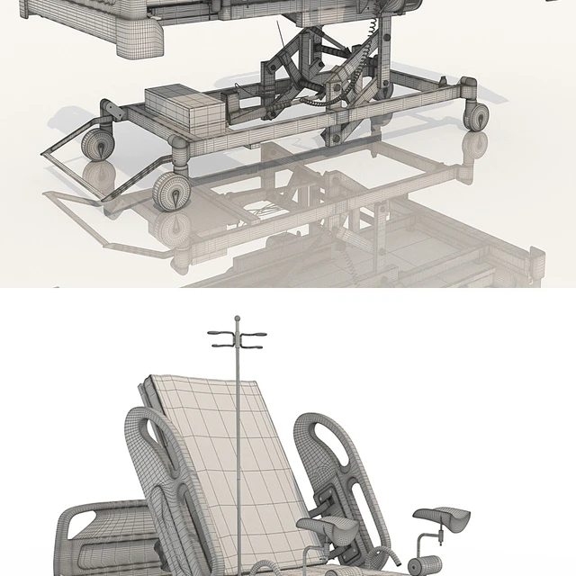 Medical armchair-bed for delivery — Descargar