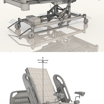 Medical armchair-bed for delivery — Ver 3