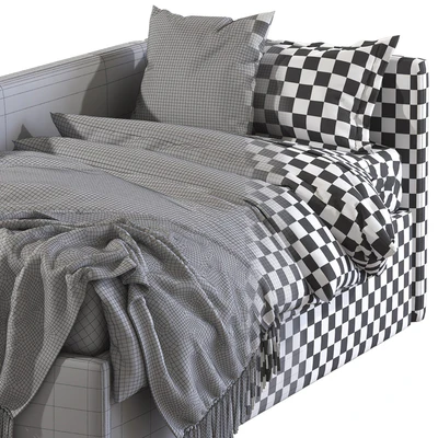 Childrens bed with decorative pillows — Ver 3