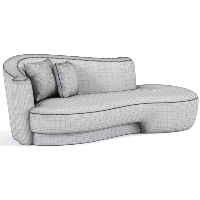 Mid-Century Modern Sculptural Curved Sofa By Weiman — Descargar