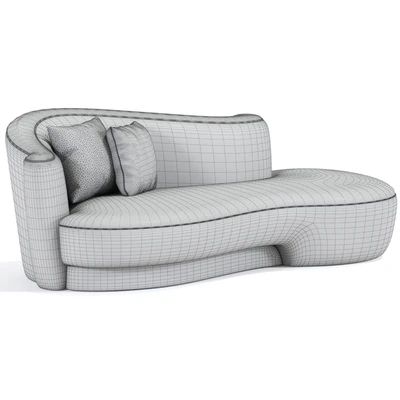 Mid-Century Modern Sculptural Curved Sofa By Weiman — Ver 2