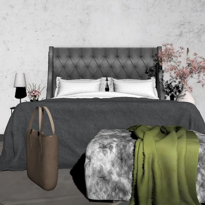 Tiffany bed, decor — Ver 4