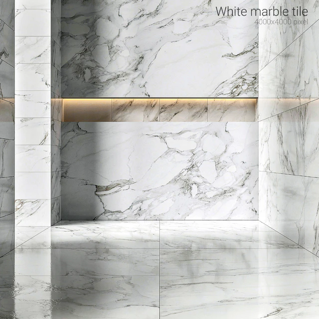 White marble tiles — Descargar