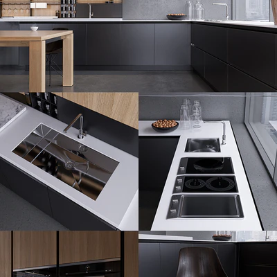 Kitchen Poliform Varenna Twelve 2 (vray GGX, corona PBR) — Ver 3