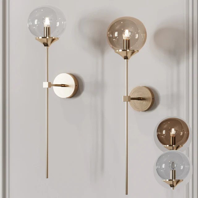 Retro Long Pole Brass Contemporary Wall Sconce — Descargar