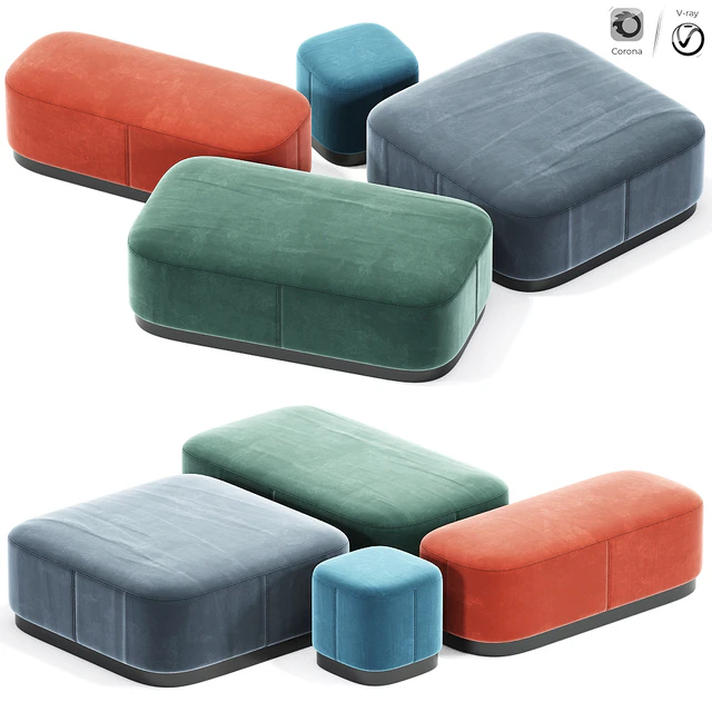 Modern pouf set — Скачать