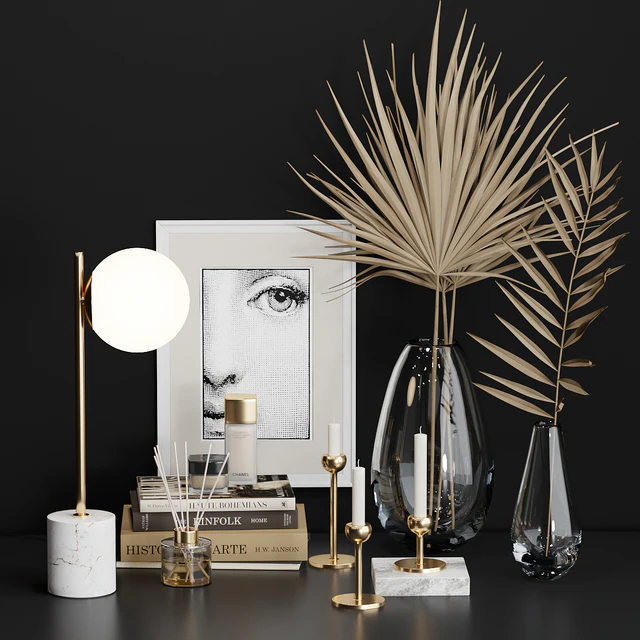 West Elm Decor Set with Dry Palm — Descargar