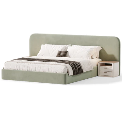 Snow Boucle Bed By Houseofisabella — Ver 4