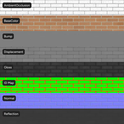 dragfaced running bond brick wall texture orange — Вид 4