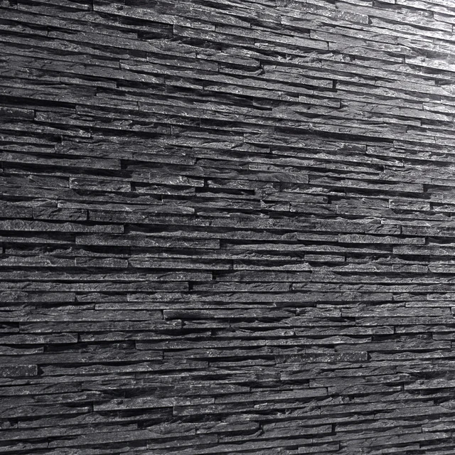 STONE SLATE BLACK, slate, stone, stone wall, wild stone, panel, loft decor — Descargar