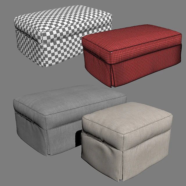 Crate and Barrel Willow Ottoman — Скачать