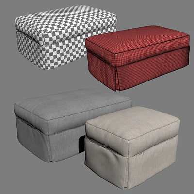 Crate and Barrel Willow Ottoman — Вид 3