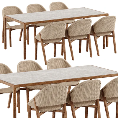 Tribu Elio chair Illum Teak table set — Вид 3