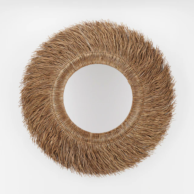 Loully rattan and sisal mirror — Descargar