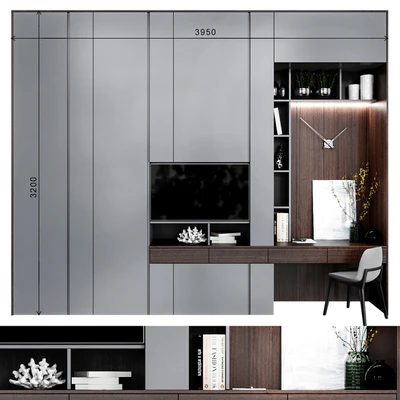 Furniture composition for bedroom Set-1 — Ver 1