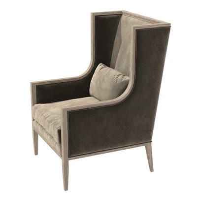 Restoration Hardware FRENCH CONTEMPORARY SLOPE ARM WINGBACK CHAIR — Вид 5