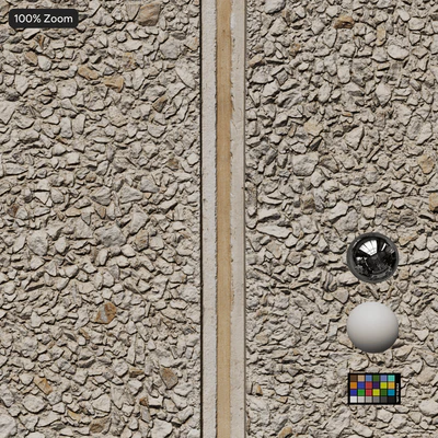 exposed aggregate concrete wall texture cream grey — Вид 4