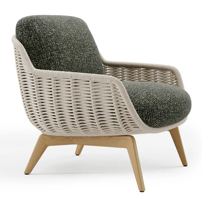 Outdoor Garden Woven Lounge Armchair Belt Cord — Ver 1