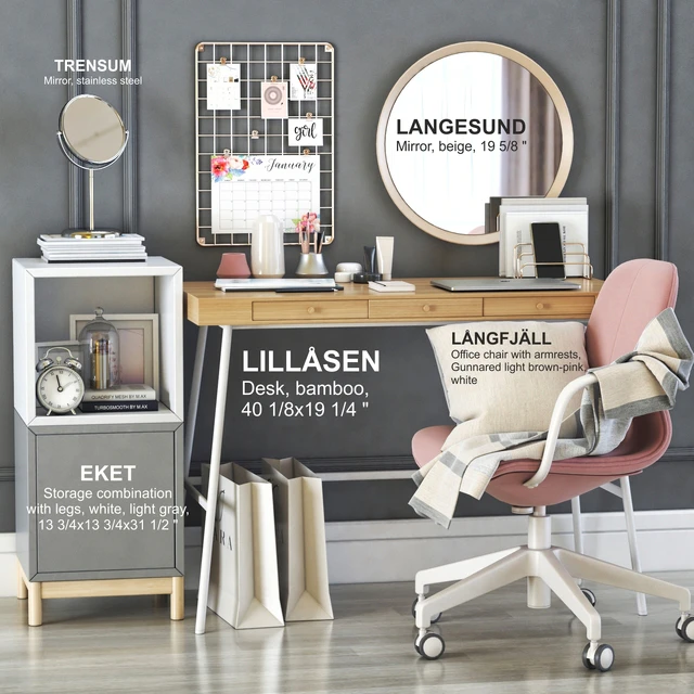 IKEA LILLASEN dressing table and workplace — Скачать