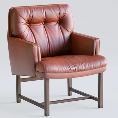 Edward Wormley Red Armchair — Ver 1