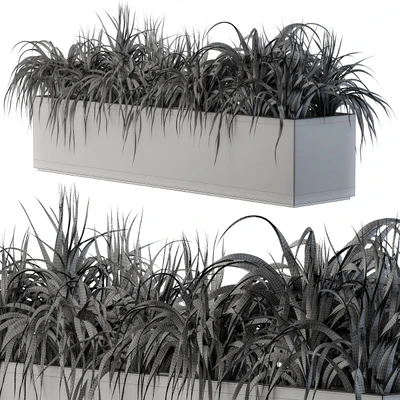 Ranch Grass plants in box - Outdoor Set 63 — Ver 3