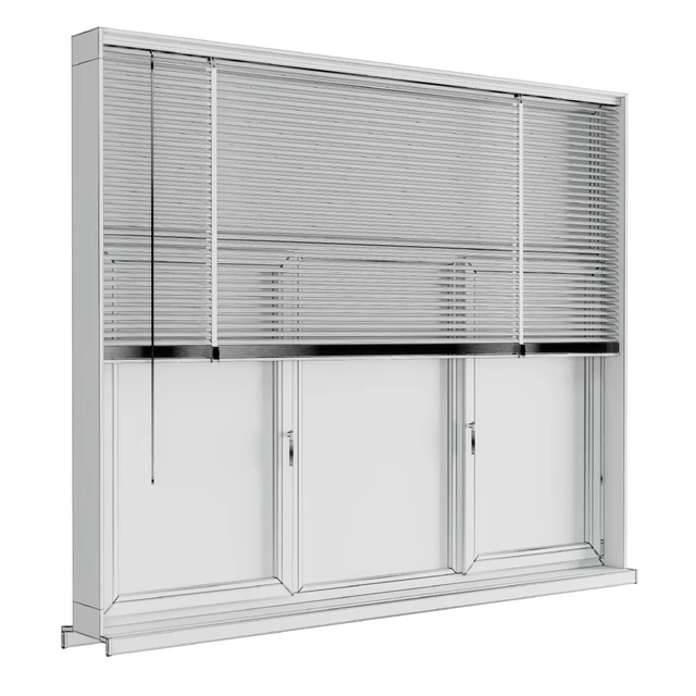 modern windows with Metal Blinds and wooden — Скачать