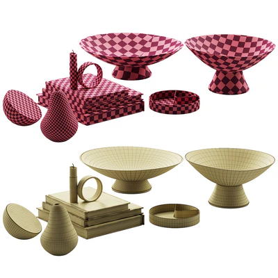 053 Living decor set PEAR and CANDLE 00 — Вид 3