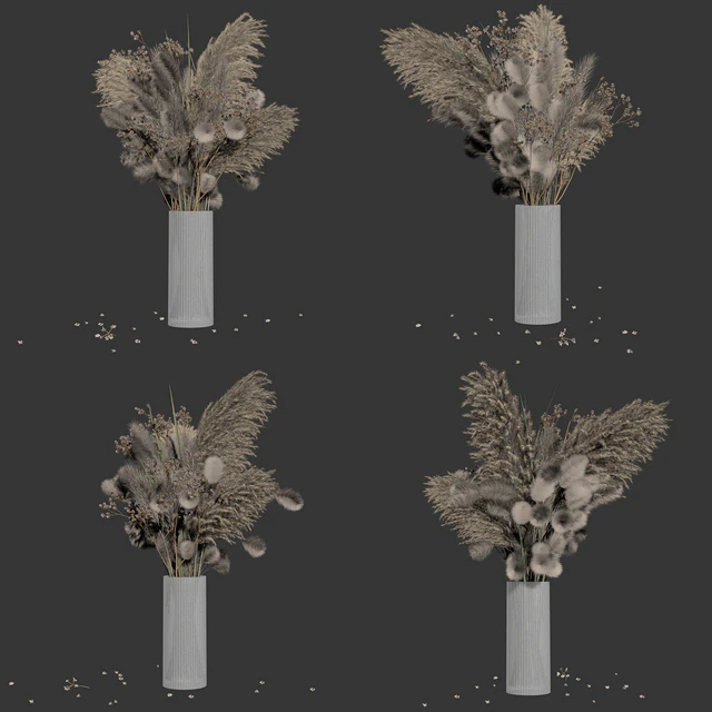 Dry flowers in modern vase 3 — Скачать