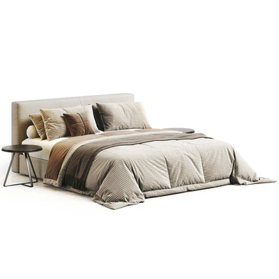 West Elm Curved Modern Upholstered Bed — Ver 3