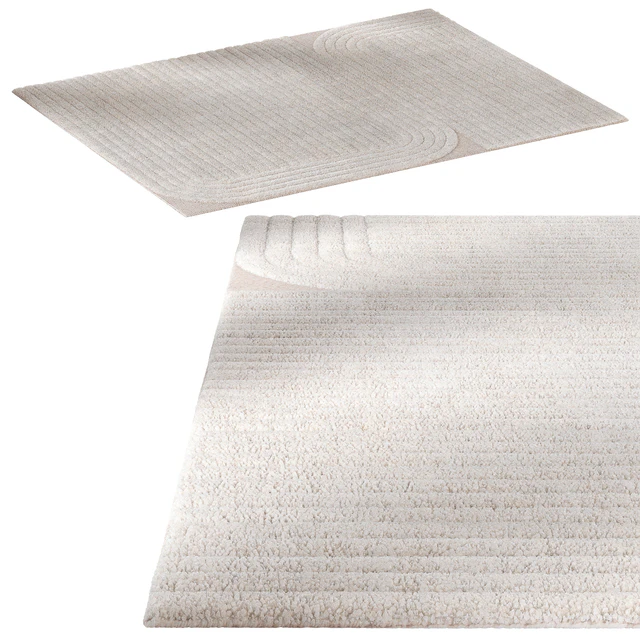 Erden Furrow – Natural White rug — Descargar