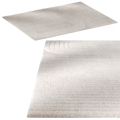 Erden Furrow – Natural White rug — Ver 3