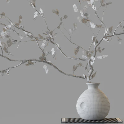 Plum branch in flower arrangement vase — Ver 4