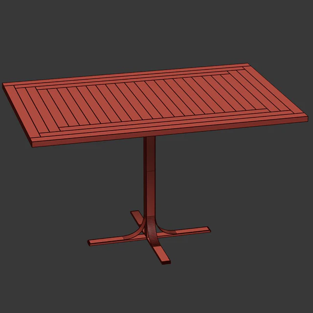 Mila square restaurant table M120 / Прямоугольный ресторанный столик — Скачать