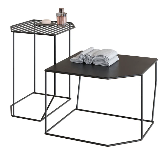 Inbani Forma Metal Bathroom Stools Decor Set — Descargar