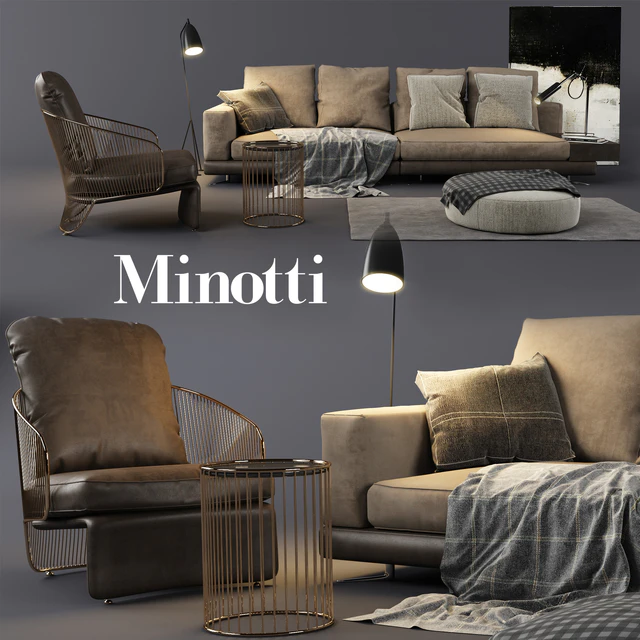 Minotti White Sofa — Скачать