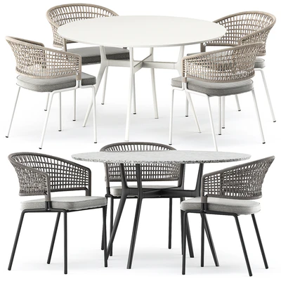 BRANCH bistro table, CTR armchair by Tribu — Ver 1