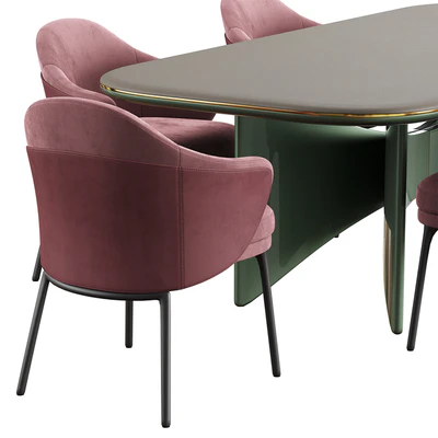 Minotti angie dining Chair Turri Blues Table — Ver 6