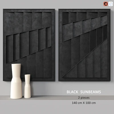 Relief BLACK SUNBEAMS — Ver 1
