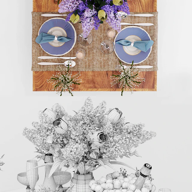 Serving with lilacs — Download