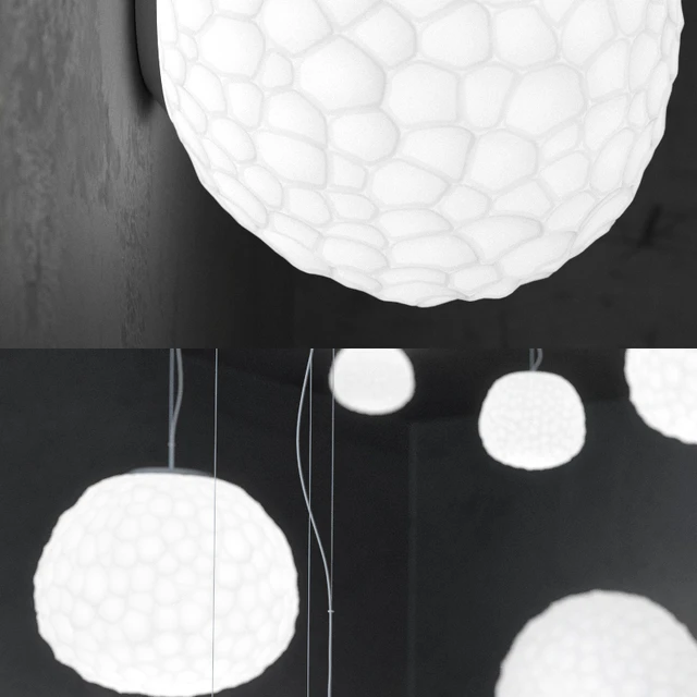 Meteorite lamp - suspension and wall collection — Скачать