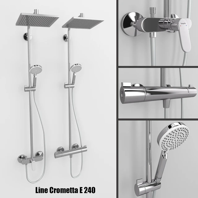 Душевые системы Hansgrohe Crometta E 240 — Скачать