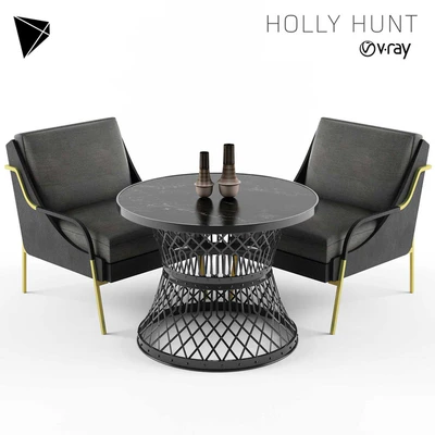 Holly Hunt Harlow Lounge Chair Set — Ver 1