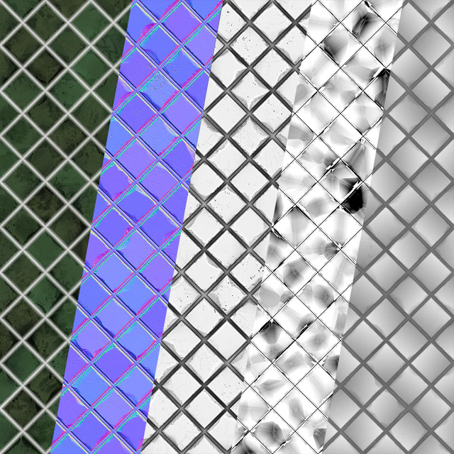 Teal Tile PBR Material-13 — Скачать